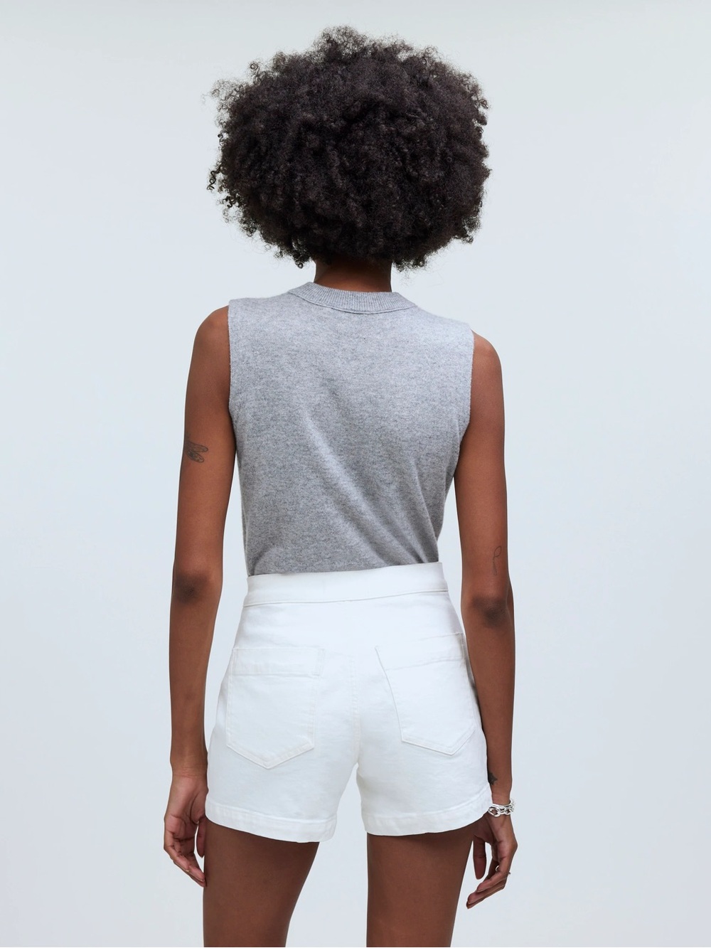 The denim Emmet short in tile white - Picture 3 of 8